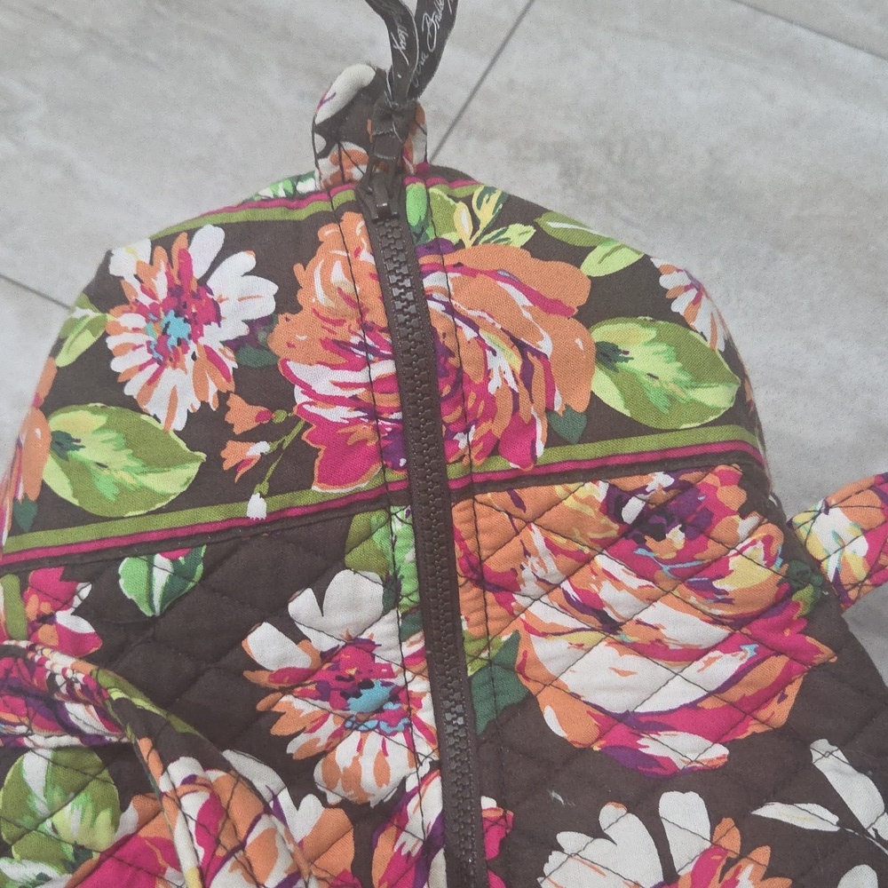 Vera Bradley Floral Brown Travel Bag - Picture 12 of 16